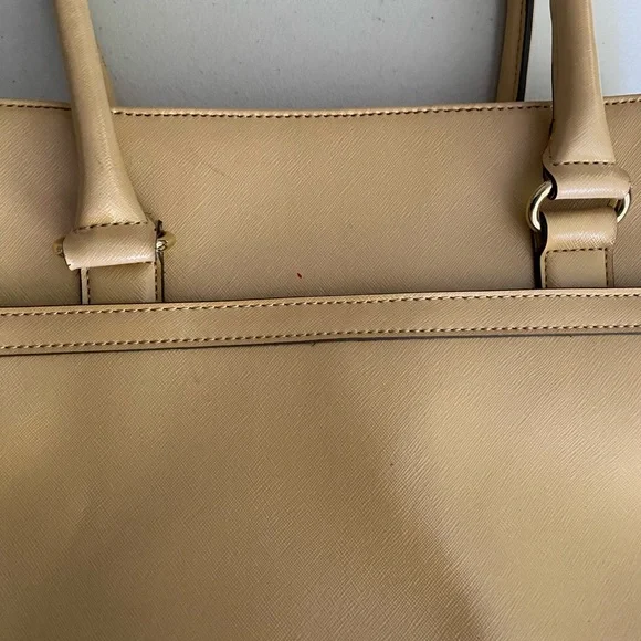 Anne Klein Cream Faux Leather
Double Handled Purse Tote Handbag - Picture 10 of 11